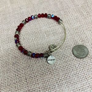 Alex and Ani Red Silver Blue Beaded Bracelet‎